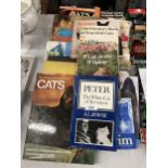 A LARGE QUANTITY OF HARDBACK BOOKS ABOUT CATS - 25 IN TOTAL