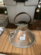 A QUIRKY SHAPED VINTAGE COPPER KETTLE