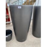 A MODERN LECHUZA FIBRE GLASS INDOOR/OUTDOOR PLANTER COMPLETE WITH INSERTS (H:75CM)