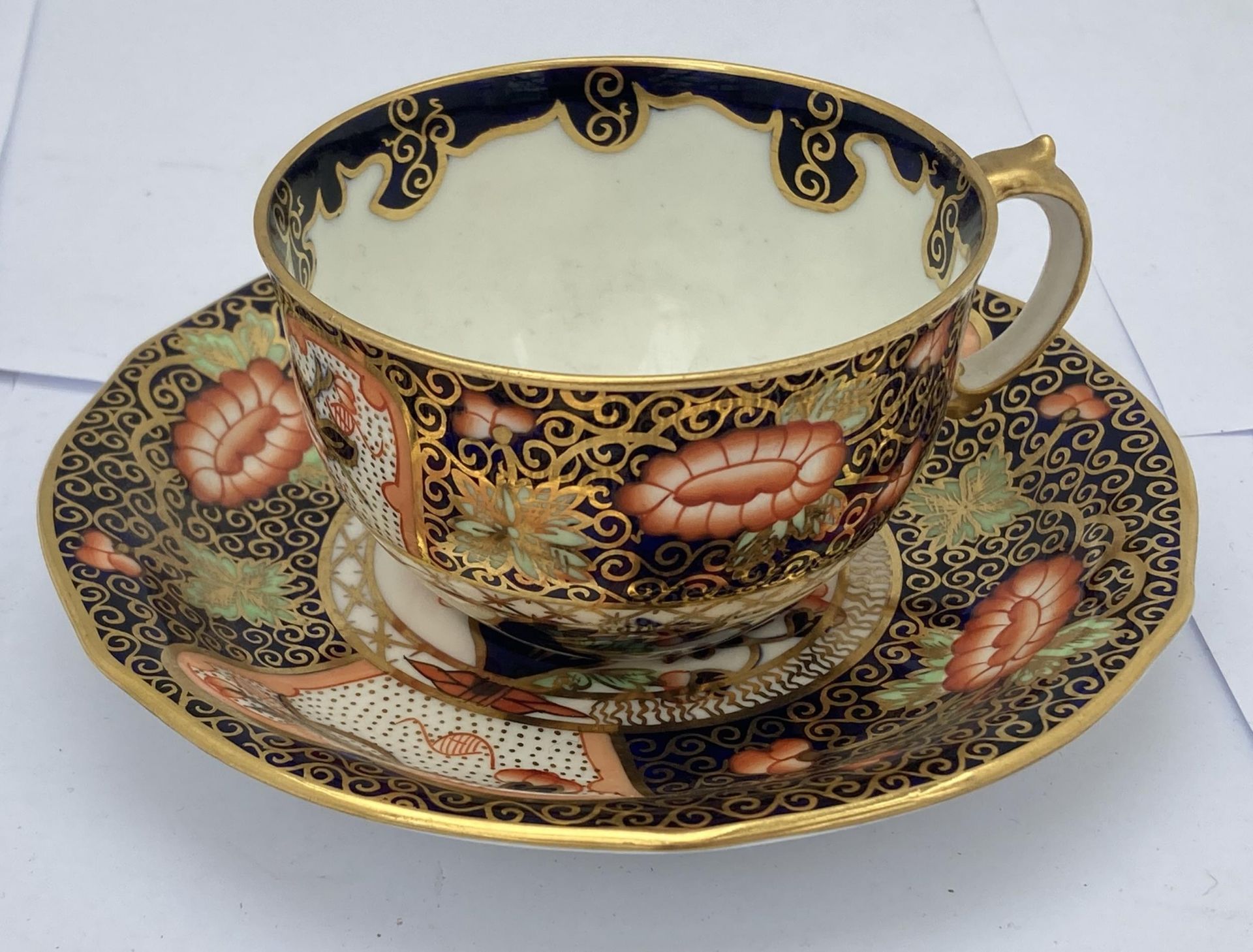 A ROYAL CROWN DERBY 4591 IMARI CUP & SAUCER