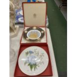 TWO SPODE COLLECTABLE CABINET PLATES, A LIMITED EDITION 814/1000 'THE ST PAUL'S CATHEDRAL WEDDING