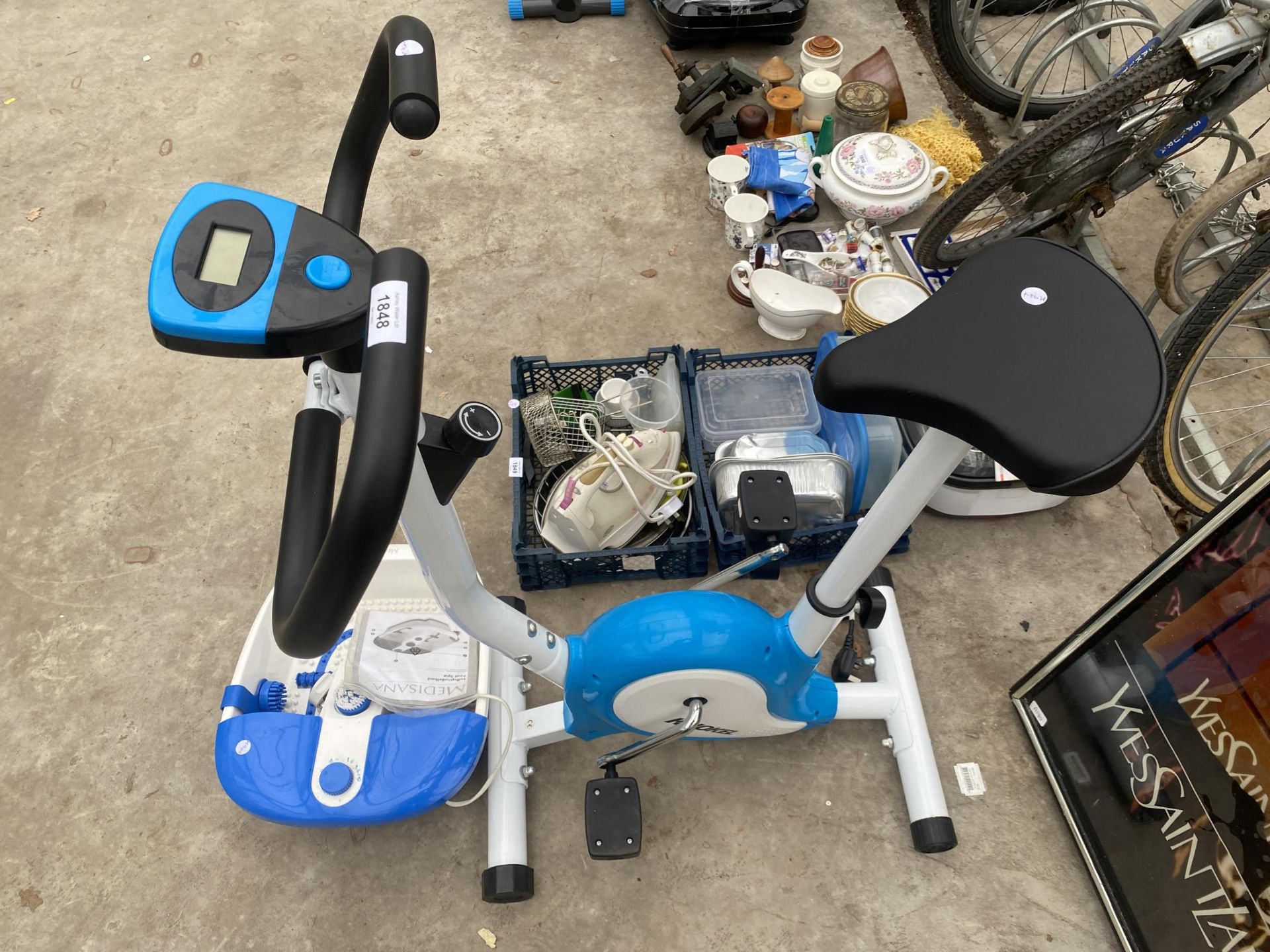 AN EXERCISE BIKE AND A FOOT SPA - Image 2 of 3