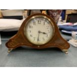 AN INLAID EDWARDIAN MANTLE CLOCK