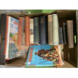 A QUANTITY OF VINTAGE HARDBACK BOOKS TO INCLUDE NOVELS AND CHILDREN'S BOOKS