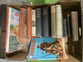 A QUANTITY OF VINTAGE HARDBACK BOOKS TO INCLUDE NOVELS AND CHILDREN'S BOOKS