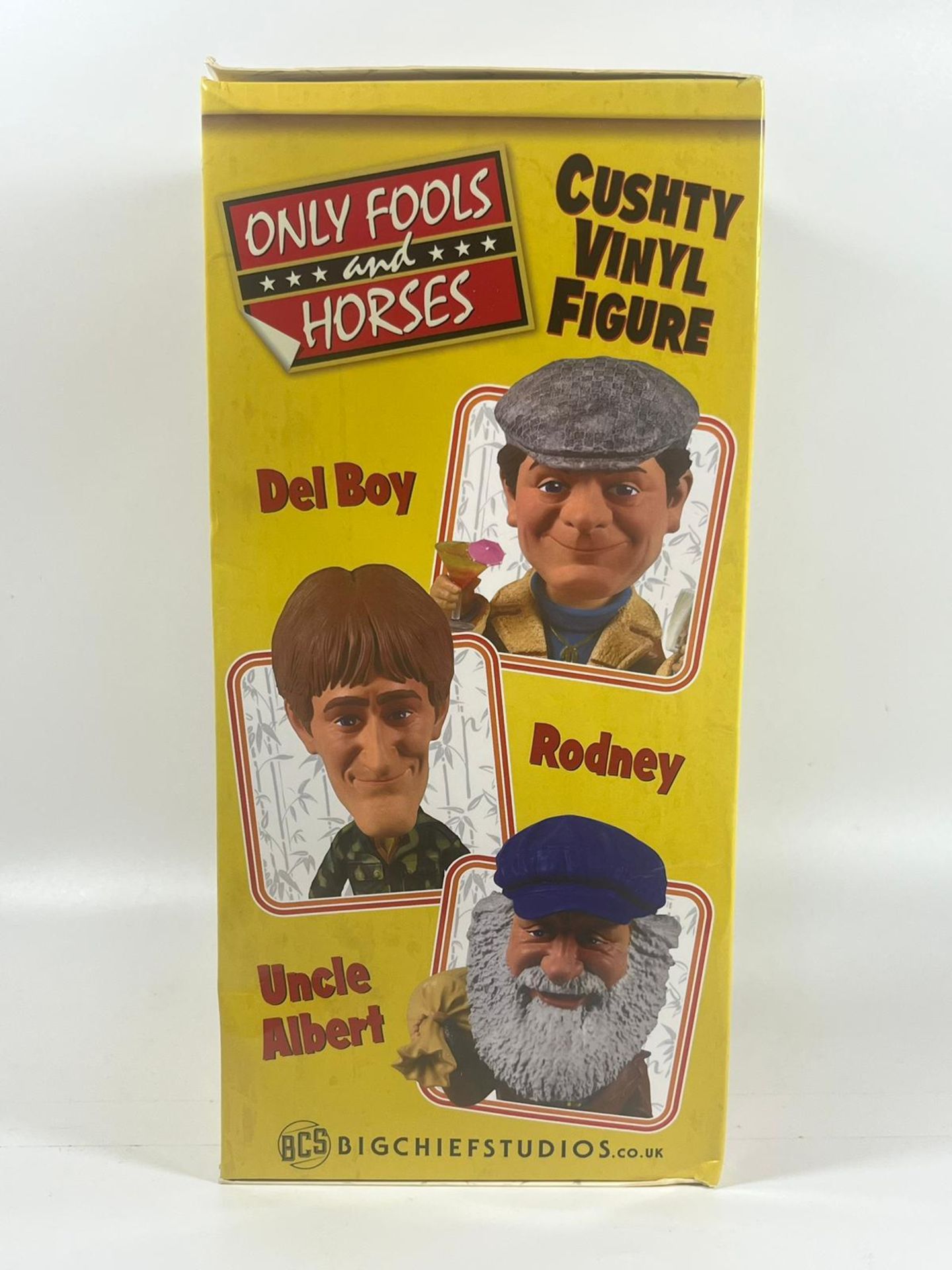 A BOXED ONLY FOOLS AND HORSES CUSHTY VINYL BOBBLEHEAD GOLD RODNEY FIGURE, 26 X 13 CM - Image 2 of 5