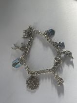 A SILVER CHARM BRACELET