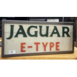 A JAGUAR E-TYPE ILLUMINATED BOX SIGN
