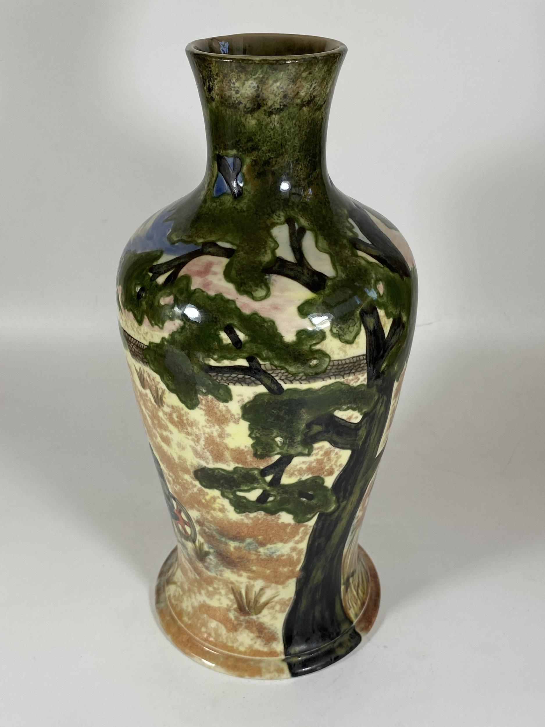 A COBRIDGE STONEWARE LIMITED EDITION FARMING SCENE VASE DESIGNED BY ANJI DAVENPORT, NO. 73/150, - Image 3 of 5