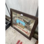 A FRAMED 'SCOTS GREYS WHISKY' MIRROR