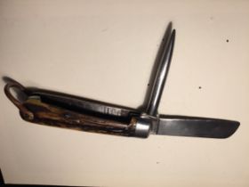 A JOSEPH ALLEN AND SONS BONE HANDLED KNIFE