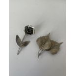 TWO SILVER BROOCHES