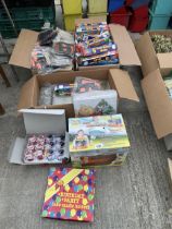 AN ASSORTMENT OF AS NEW OLD SHOP STOCK TOYS AND GAMES