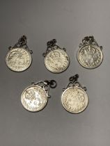 FIVE SILVER JOEYS AND MOUNTS