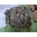 A BRITISH ARMY AS NEW CAMOUFLAGED BURGEN BACK PACK DATED 2004