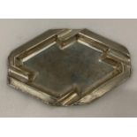 AN ART DECOBIRMINGHAM HALLMARKED SILVER ASHTRAY, LENGTH 12CM