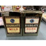 A PAIR OF HIGHGATE BEER ILLUMINATED BAR MOUNTINGS