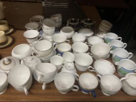 A MIXED GROUP OF TEAWARES , WEDGWOOD ETC