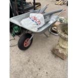 A METAL WHEEL BARROW