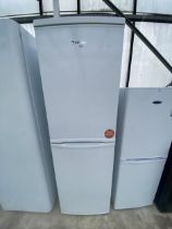 A WHITE HOOVER UPRIGHT FRIDGE FREEZER