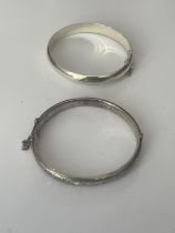 TWO SILVER BANGLES