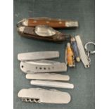 A COLLECTION OF VINTAGE PEN KNIVES - 10 IN TOTAL