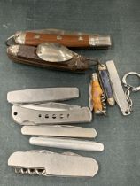 A COLLECTION OF VINTAGE PEN KNIVES - 10 IN TOTAL