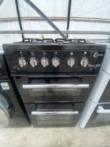 A BLACK FLAVEL MILANO 950 GAS OVEN AND HOB