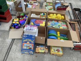 A LARGE QUANTITY OF AS NEW OLD SHOP STOCK TOYS AND GAMES