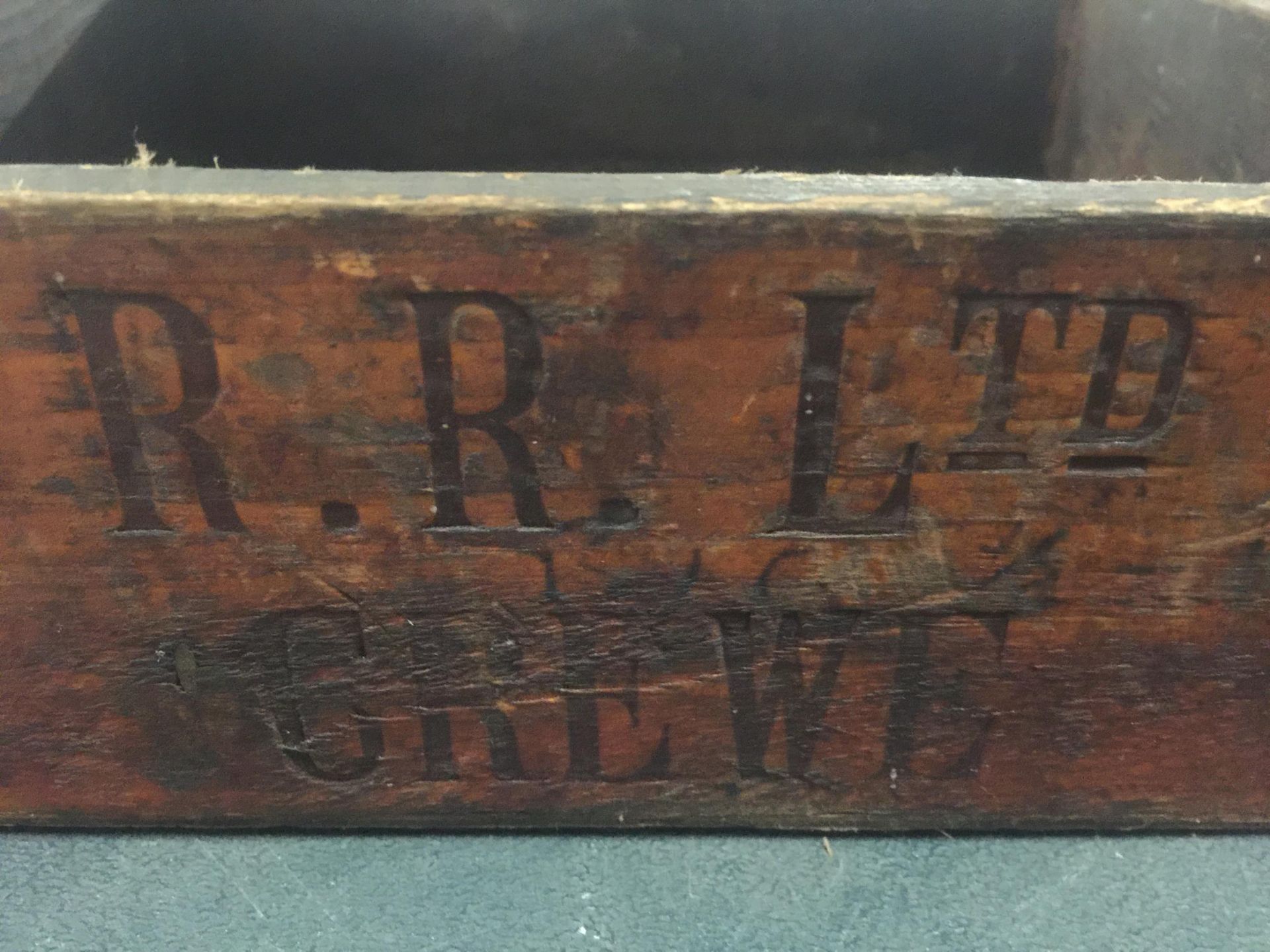 TWO VINTAGE WOODEN STORAGE TRAYS / BOXES, R.R LTD, CREWE - Image 2 of 3