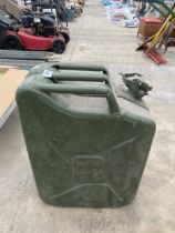 A VINTAGE METAL JERRY CAN