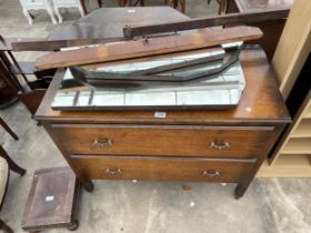 A MID 20TH CENTURY OAK DRESSING CHEST, 36" WIDE