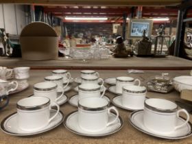 A GROUP OF AYNSLEY ELEGANCE CUPS AND SAUCERS