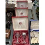 THREE SETS OF TWO 'CRISTALLERIE ZWIESEL' GLASSES, BOXED