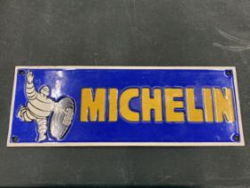 A 'MICHELIN' TIN METAL SIGN, 31CM X 11CM