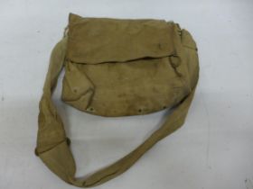 A WORLD WAR II MK VII GAS MASK BAG