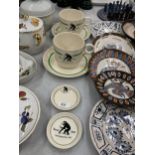 SIX PIECES OF RARE ROYAL DOULTON CHESSINGTON ZOO (BURNT STUB) TABLEWARE TO INCLUDE TWO LARGE CUPS