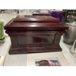 AN UNDERTAKERS WOODEN CASKET