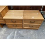 A PAIR OF G-PLAN BEDSIDE CHESTS WITH TWO DRAWERS