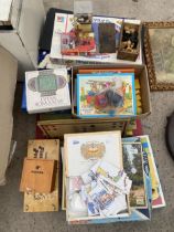 AN ASSORTMENT OF VINTAGE AND RETRO TOYS AND GAMES