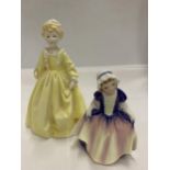 TWO FIGURES - ROYAL DOULTON 'DINKY DO' HN1678 (SECONDS) AND A ROYAL WORCESTER 'GRANDMOTHER'S