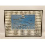 A LARGE FRAMED PRINT ROYAL AIRFORCE FIGHTER COMMAND