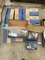 AN ASSORTMENT OF AS NEW AND BOXED TAPS ETC
