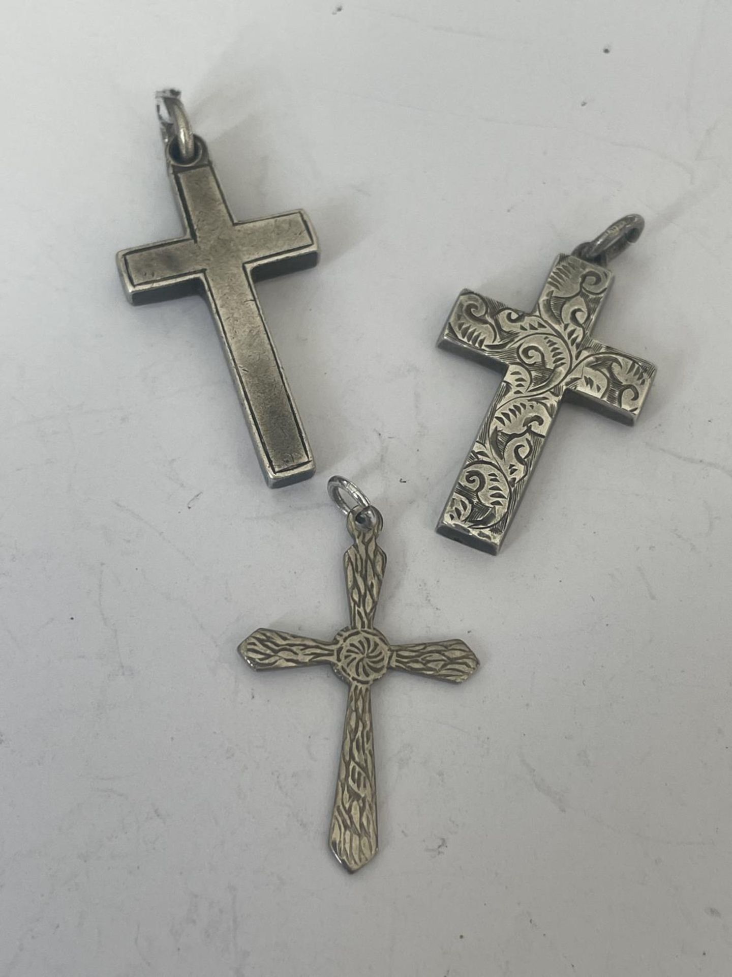 FIVE SILVER CROSSES - Image 2 of 3