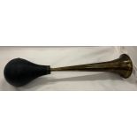 A VINTAGE STYLE BRASS CAR HORN