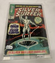 A 1968 THE SILVER SURFER NO. 1 BIG PREMIERE ISSUE COMIC BOOK, IN PLASTIC PROTECTIVE CASE
