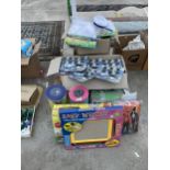 AN ASSORTMENT OF AS NEW OLD SHOP STOCK TOYS AND GAMES