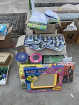 AN ASSORTMENT OF AS NEW OLD SHOP STOCK TOYS AND GAMES