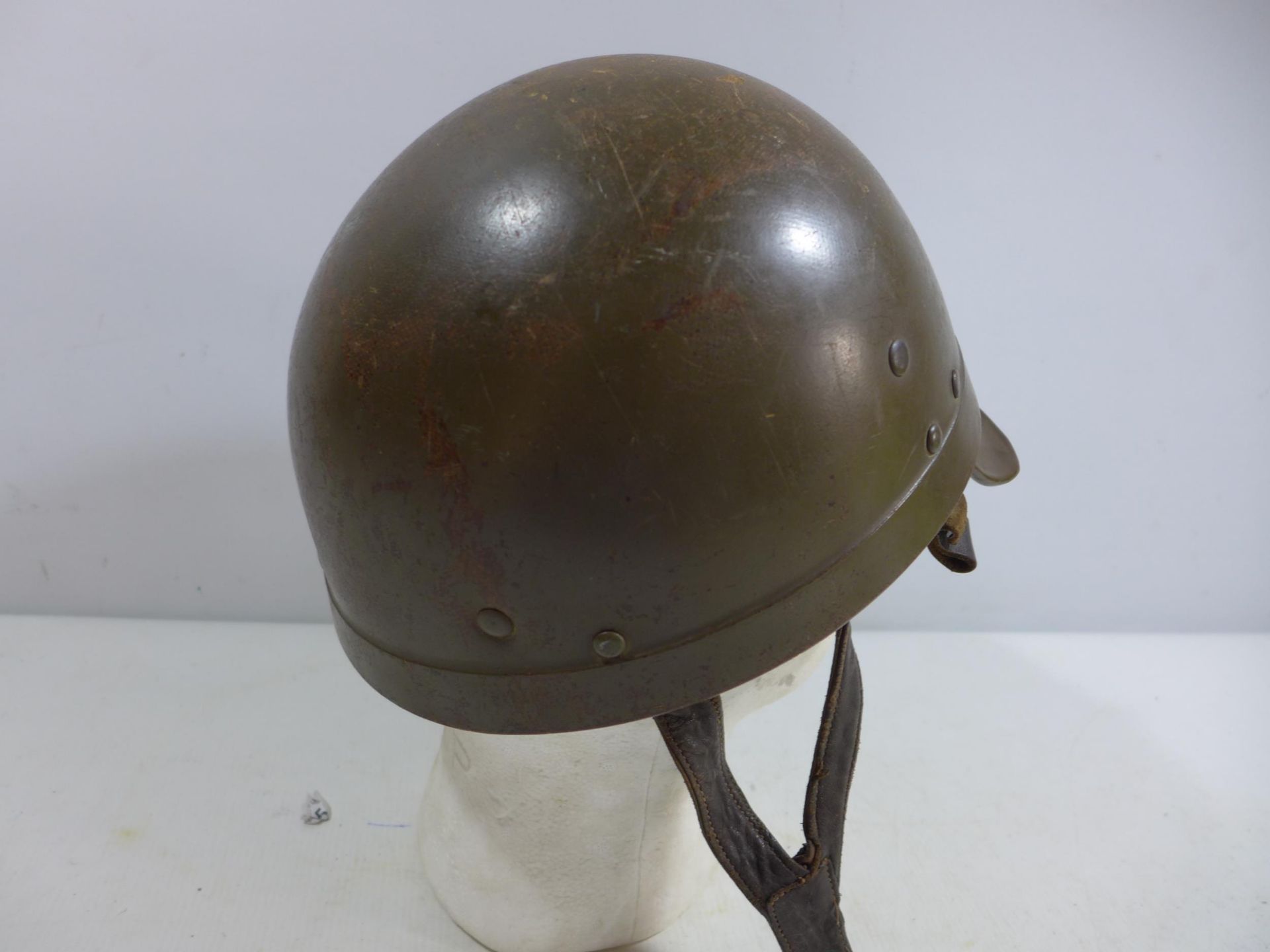 A MILITARY HELMET AND LINER, INSIDE MARKED RH OF CO 54C - Image 3 of 5