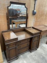 AN OAK JAYCEE STYLE DRESSING CHEST, 43" WIDE